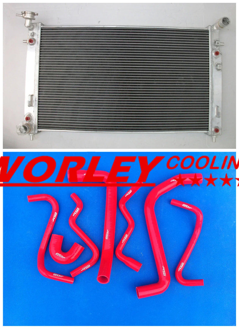 Holden Commodore VT VU VX HSV 44mm Radiator & RED Silicone Hose (1997-2006)