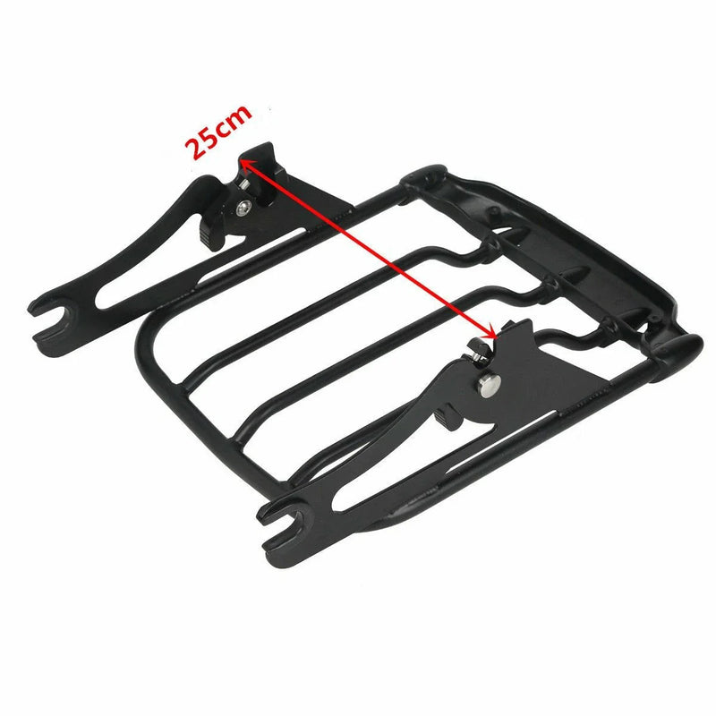 Harley Touring Black Sissy Bar Backrest Luggage Rack (2014-2025)