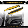 Jeep Wrangler TJ JK JKU (2007-2018) Black Yellow 2 x Door Limiting Straps