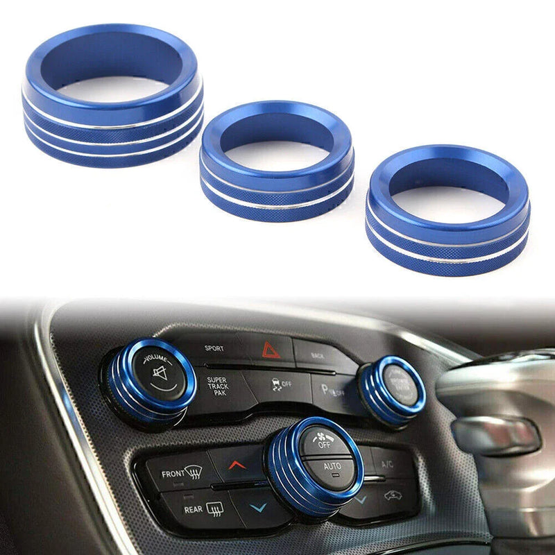 Dodge Challenger 2015-2024 Blue Air Conditioner Switch Knob