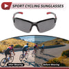Motorcycle Riding Goggles Deep Gray Lens Black Red Frame Tri-acetel PC