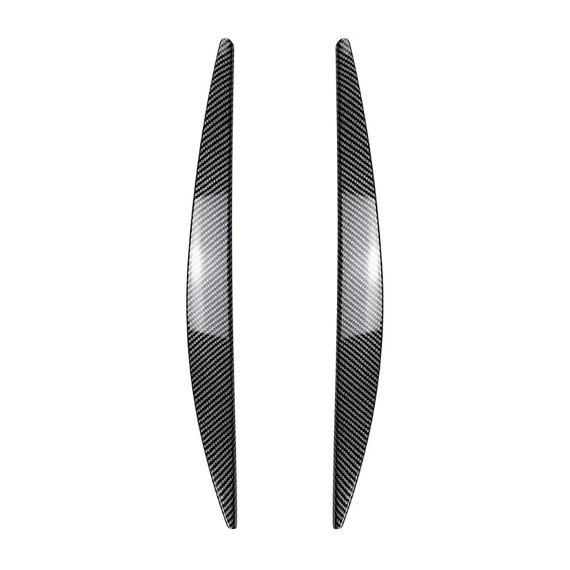 Skoda Octavia 2 x Carbon Look Front Headlight Eyelid Trim (2015-2017)