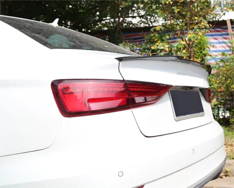 Audi A3 S3 RS3 Sedan Glossy Black Rear V Style Spoiler Wing (2014-2020)