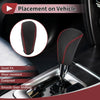 Subaru Forester (2006-2012) Black Red Faux Leather Car Gear Shift Knob Cover