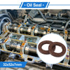 Oil Seal Seal Ring Rotary Shaft Seal FKM Rubber 32x52x7mm Brown 2 x Pcs