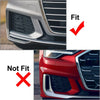 Audi A6 S6 Left Front Bumper Fog Light Grille Cover Matte Black (18-24)