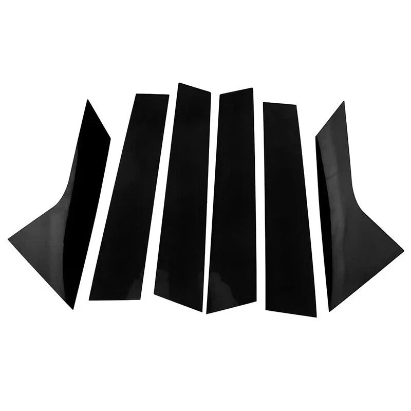 Hyundai Elantra Glossy Black Door Window Trim 6 x Pillar Posts (2021-2023)