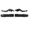 Yamaha YZF R1 R6 Black Extendable Brake Clutch Lever Grip Set