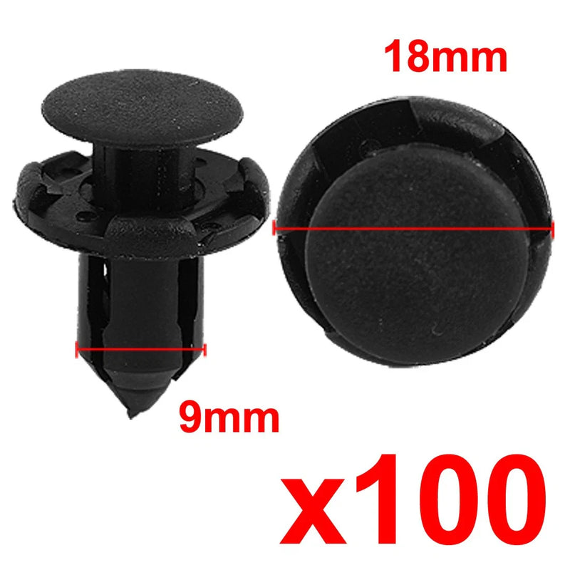 Mitsubishi Honda 100Pcs Push Type Mudguard Retainer Clips