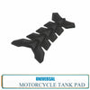 AU 3D Black Motorcycle Gel Fuel Tank Pad Protector Sticker Decal