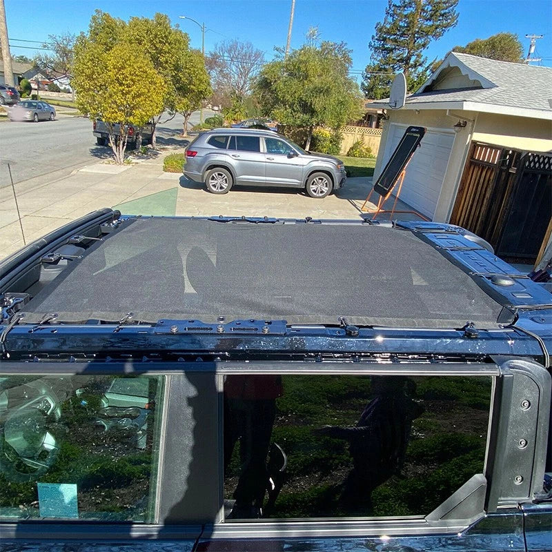 Ford Bronco 4 Doors Roof Mesh Sunshade Top Cover UV Protection (21-22)