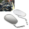 Harley Electra Glide Teardrop Short Stem Chrome Side Mirrors
