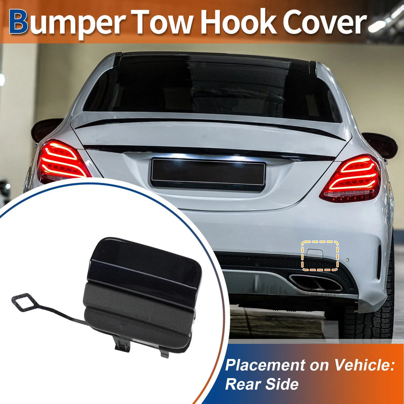 Mercedes-Benz (2016-2023) Caliche Blue Rear Bumper Tow Hook Cover