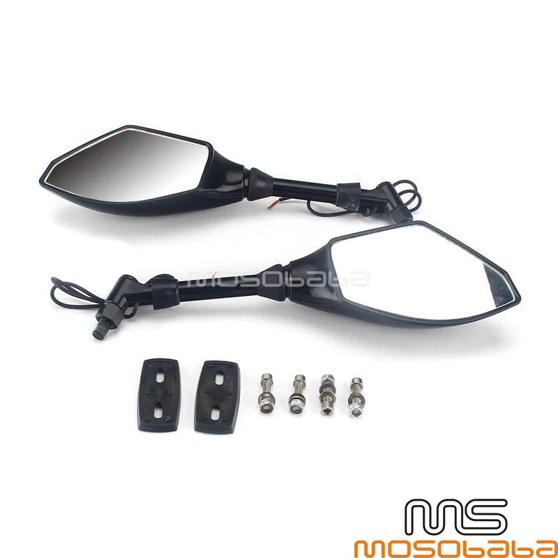 Kawasaki Z1000 Z750 KLX GSXR CBF600 Honda LED Turn Signal Integrated Mirrors (2003-2023)