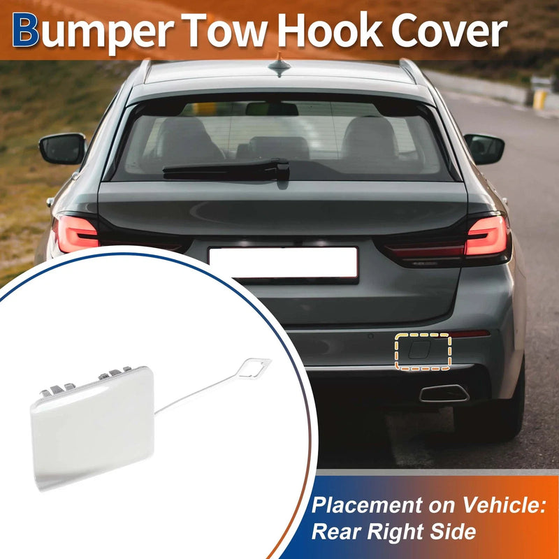 BMW 5-Series F10 Pure White Tow Hook Cover