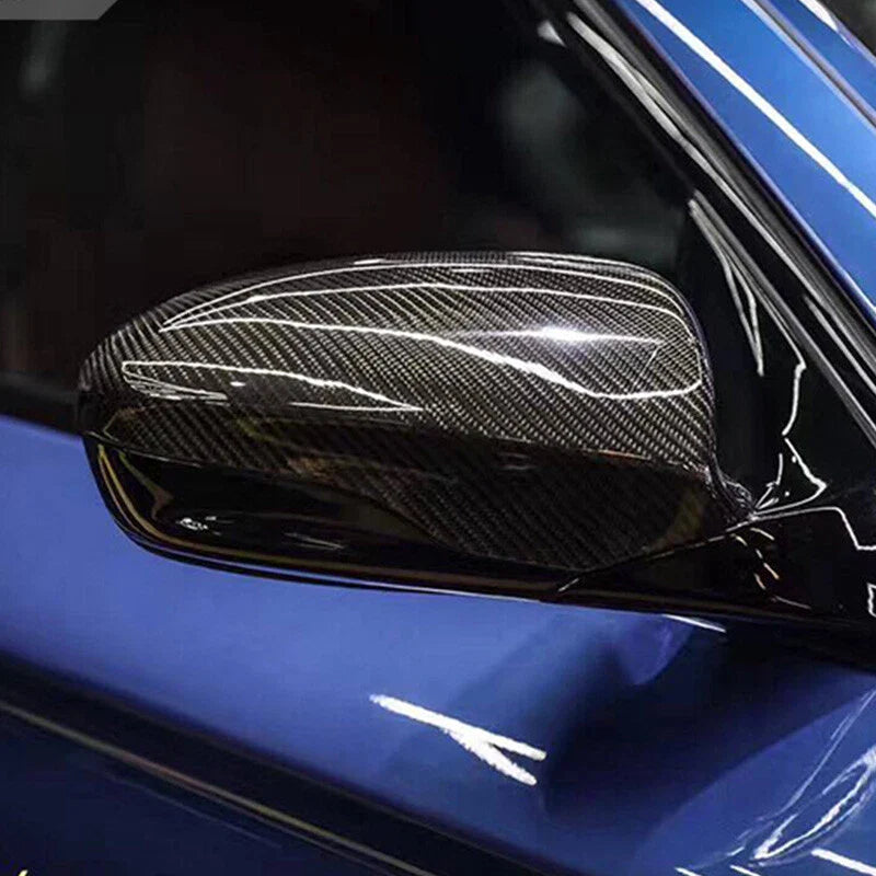 BMW M5 F10, F12 M6 2 x Real Carbon Fiber Side Mirror Cover Caps (2012-2016)