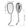 Kawasaki Honda Pair Motorcycle 10mm Screw Rearview Mirror Universal