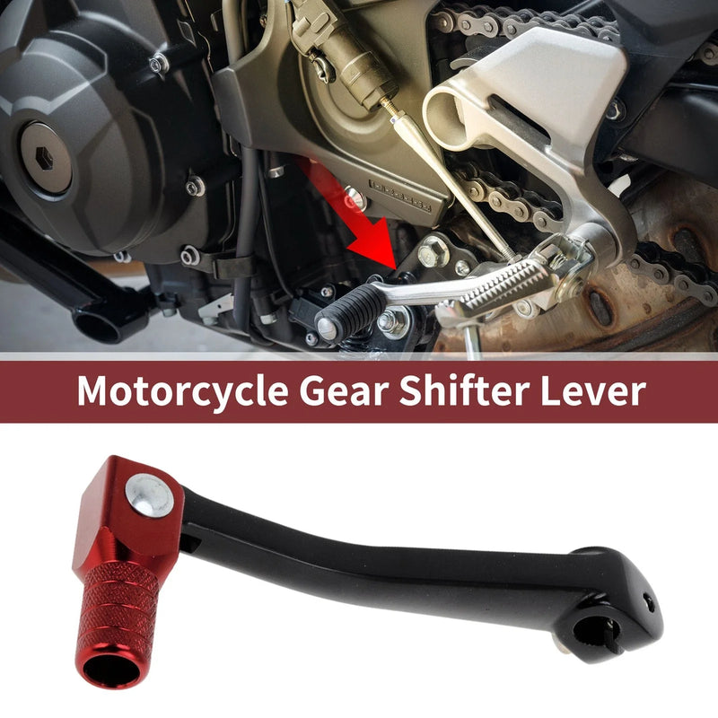 Honda XR50 Folding Motorcycle Gear Shifter Lever Black Red Head