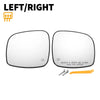 CHRYSLER DODGE Left Right White Mirror Glass Pair w/ Back Heated