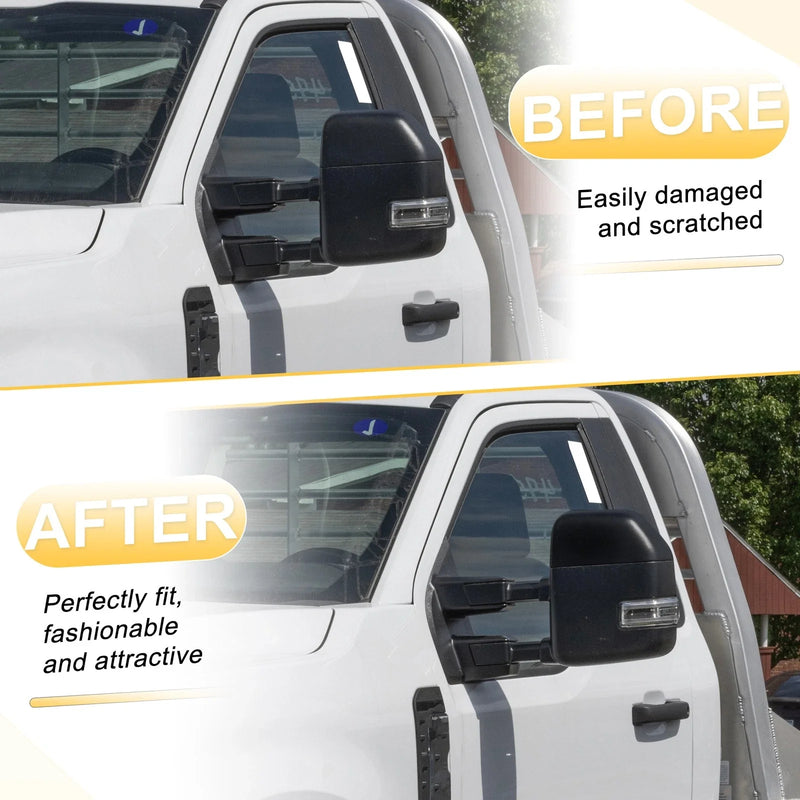 Ford F-250 F-350 F-450 F-550 Left Side Mirror Cover Cap Gloss Black (2017-2023)