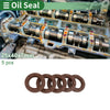 Oil Seal FKM Rubber 25x40x7mm High Pressure Brown 5 Pcs