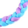 Motorcycle Helmet Decor Pigtail Gradient Braid with Suction Cup Purple Blue