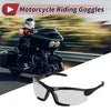 Motorcycle Riding Goggles Gray Lens Black Frame Tri-acetel Cellulose