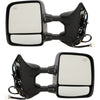 Towing Mirror Chrome Pair Power For 04-15 Nissan Titan LE