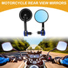 M8 Motorcycle Rear View Mirror Handlebar Aluminum Black Blue