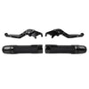 Kawasaki ZX636R Black Extendable Brake Clutch Levers Grips Set (2003-2006)