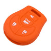 Nissan Juke NV200 Cube Sentra Rogue Orange Silicone Smart Key Case Cover