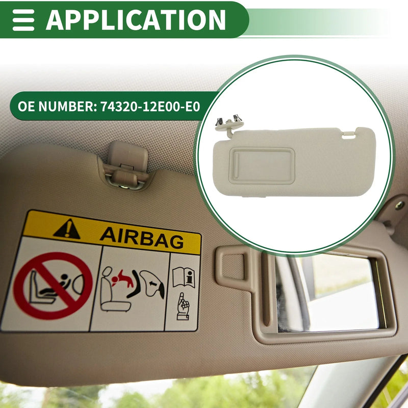 Toyota Corolla Left Sun Visor with Mirror (2011-2013)