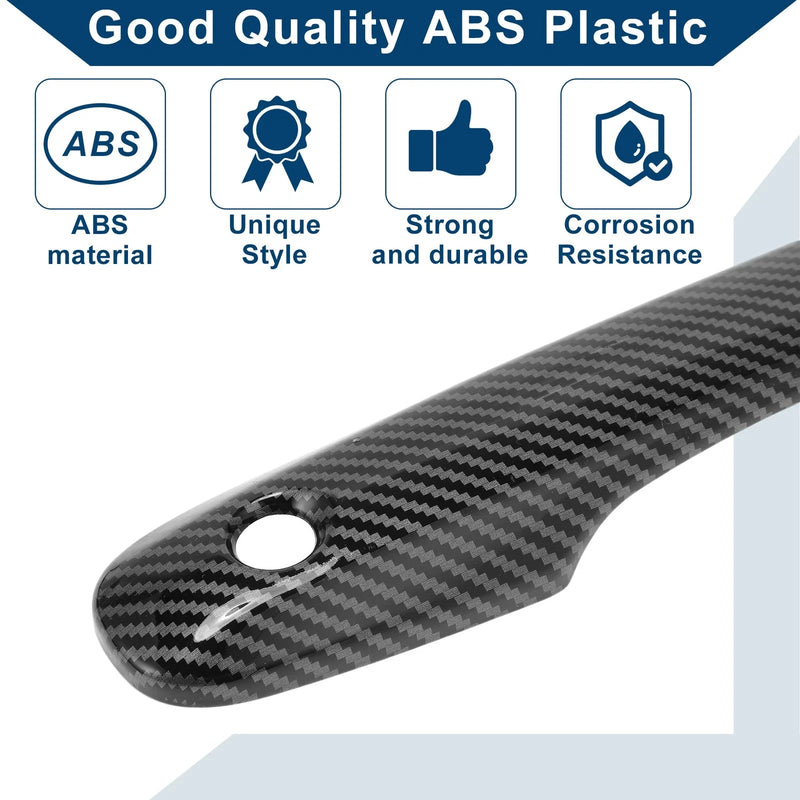 Toyota Camry Carbon Fiber Black Door Handle Cover Trim (2018-2024)