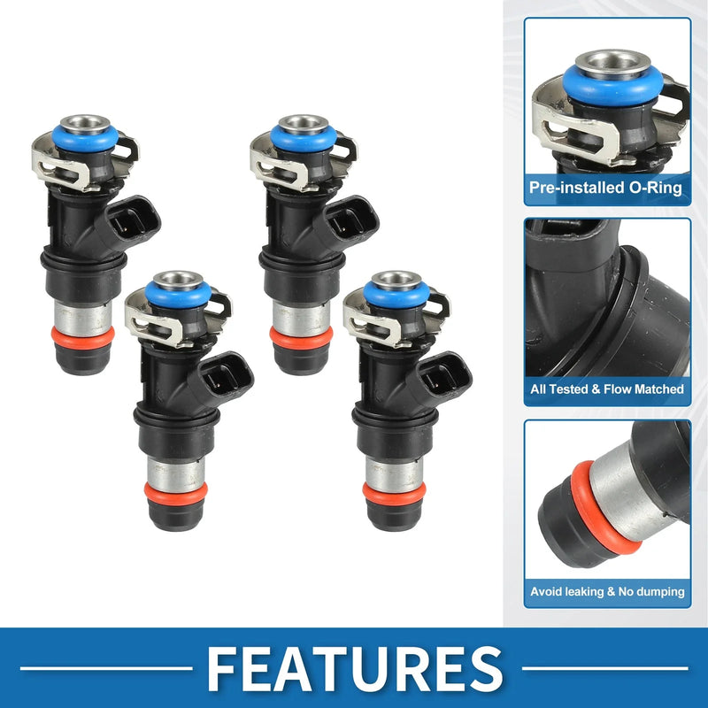 Chevrolet S10 Base LS (2000-2003) 4 Pcs Fuel Injector 2.2L
