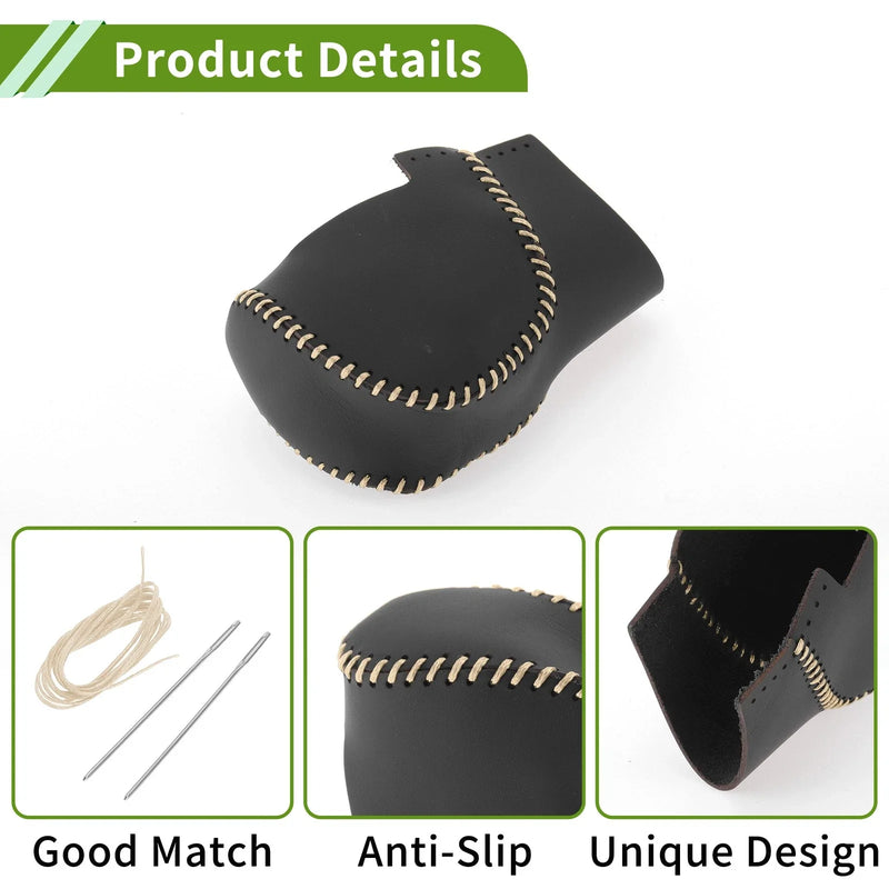 Honda Civic 2022-2024 Black Beige Faux Leather Gear Shift Knob Cover