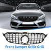 Mercedes-Benz C250 2013-2016 Black Grills Front Upper Bumper Grille