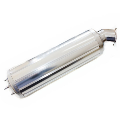 150cc 250cc Quad ATV 460mm Silver Alloy Exhaust Muffler + Clamp