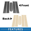 Ford Ranger 6 x Door Pillar Window Trim Carbon Fiber