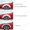 Car 4 Pcs Black Flame Fender Stickers Decal (No Year Specified)