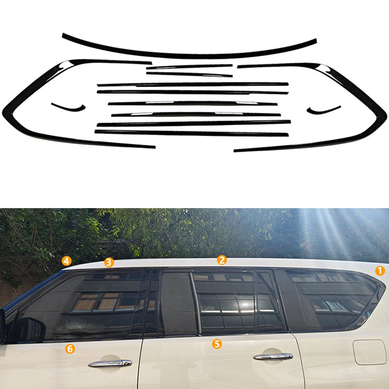 Nissan Patrol Y62 (2012-2024) Black Window Seal Strips