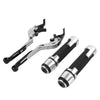 Kawasaki Z1000 Silver Extendable Brake Clutch Levers & Handlebar Grips