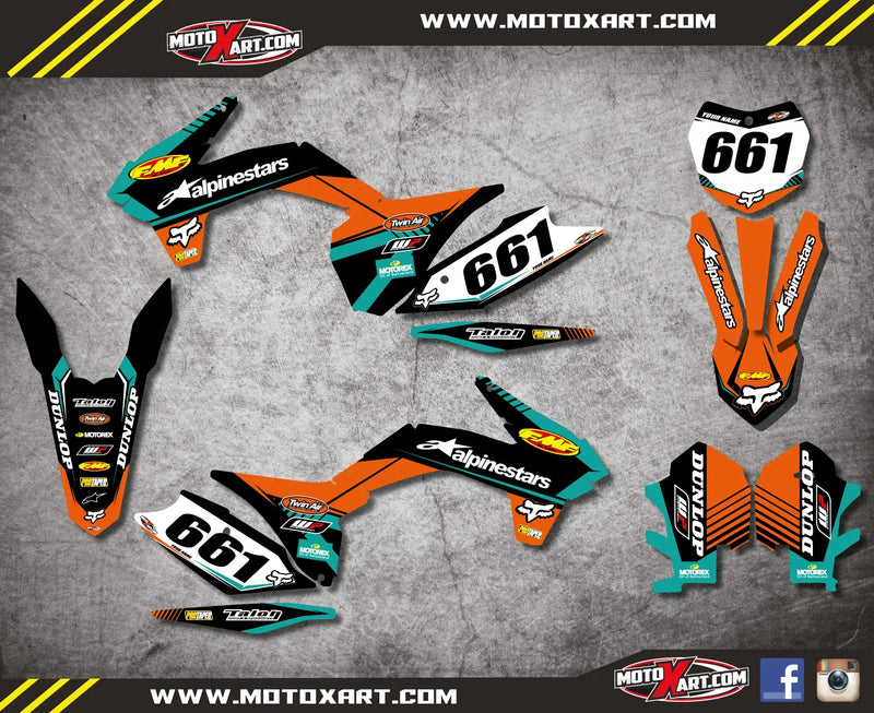 KTM SXF Custom Graphics Full Sticker Kit (2013-2015)
