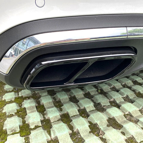 Mercedes-Benz C-Class Black Exhaust Tip Trim Covers (2022–2025)