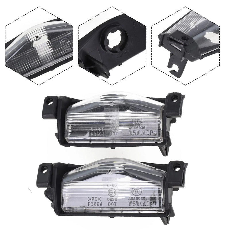 Mazda 3 2 x License Plate Light Bumper Lamp Cover (2009–2013)