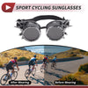 Bike 1Pc Motorcycle Riding Goggles Black Lens Silver Tone Frame ABS
