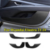 Hyundai Elantra Carbon Fiber PU Leather Door Anti-Kick Guard Pad Trim (21–24)