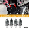Motorcycle License Plate Screws Cover / 45mm / Titanium Tone 4 Pcs