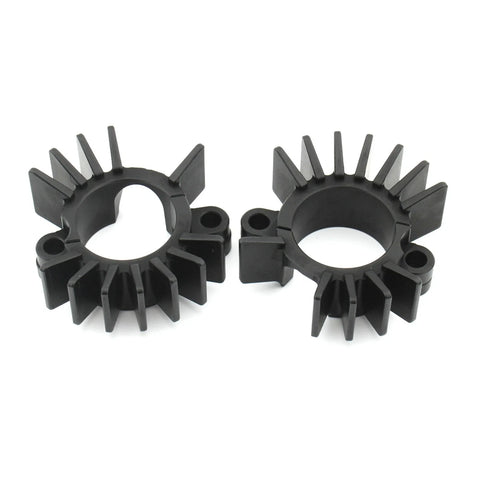 BONNEVILLE 900 Black Finned Exhaust Pipe Clips (2017-2023)