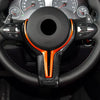 BMW M2 M3 M4 M6 Orange Carbon Fiber Steering Wheel Cover (2014-2023)