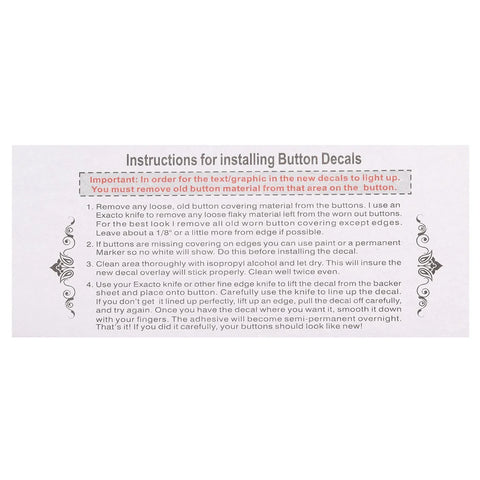 Ford Escape Fusion Heater AC Climate Control Button Decal
